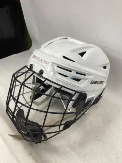 Used Bauer RE-AKT 150 M Helmet Cage Combo White MD