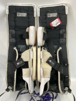 Used Bauer SUPREME 625 Goalie Leg Pads Senior White 29
