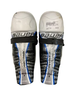Used Bauer SUPREME ONE15 11 SG Junior Shin Guards White 11