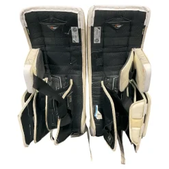 Used Bauer SUPREME 2S PRO Goalie Leg Pads Senior White 33"