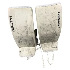 Used Bauer SUPREME 2S PRO Goalie Leg Pads Senior White 33