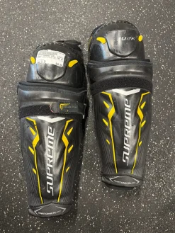 Used Bauer SUPREME TOTAL ONE NXG Junior Shin Guards Black 11