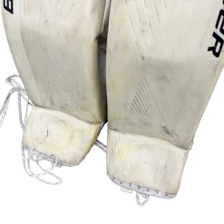 Used Bauer SUPREME ULTRA SONIC Goalie Leg Pads Senior White 35