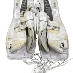 Used Bauer SUPREME ULTRA SONIC Goalie Leg Pads Senior White 35