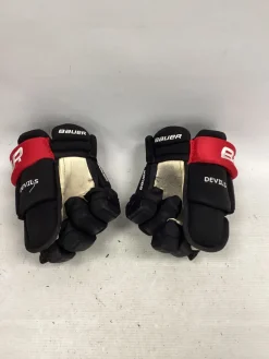 Used Bauer TEAM GLOVES Junior Gloves Black 11