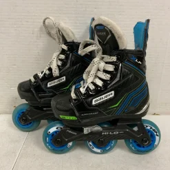 Used Bauer XLP YOUTH 9-13 Roller Hockey Skates Black Adjustable