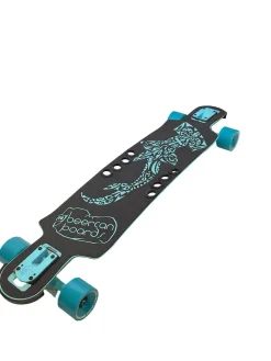 Used BEERCAN BOARDS HAMMERHEAD Complete Skateboard Teal Long