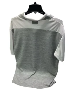 Used Ben Hogan PERFORMANCE DRI-FIT WHT/GRY POLO S.S. Golf Shirt M White XL