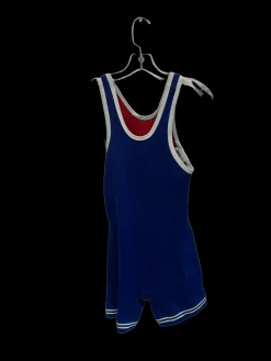 Used Betlin SM Reversible Wrestling Singlet Royal Blue/Red