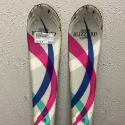 Used Blizzard VIVA JUNIOR Girls DH Ski/Binding Carolina Blue And White 110 cm