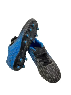 Used BLK/BLUE SOCCER CLEATS Soccer Cleats Black And Carolina Blue Youth 13.0