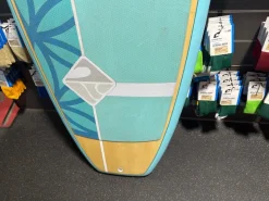Used Boardworks Flow Stand Up Paddleboard SUP - Bamboo/Teal/Blue - 9'11