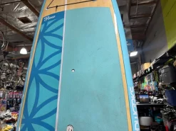 Used Boardworks Flow Stand Up Paddleboard SUP - Bamboo/Teal/Blue - 9'11
