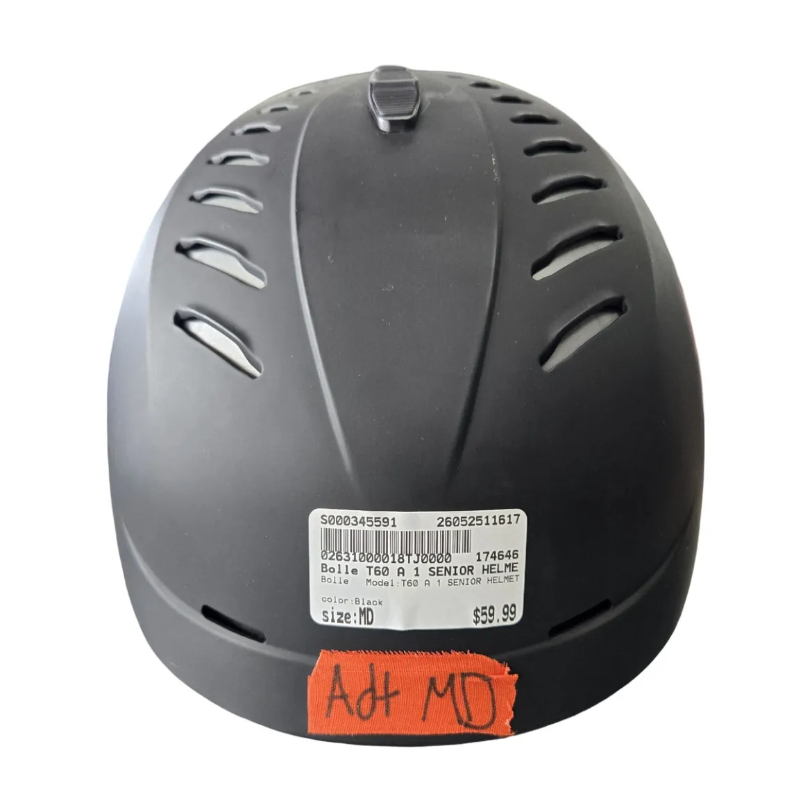 Used Bolle T60 A 1 SENIOR HELMET Snowsport Helmet Adult Black MD