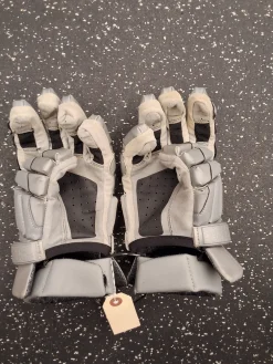 Used BoomBah DEFCON Lacrosse Gloves Mens Grey LG