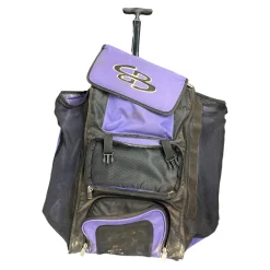 Used BoomBah PURPLE WHEELED BAG BB/SB Player Wheeled Bag Purple
