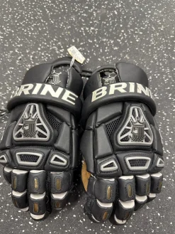 Used Brine KING VI Lacrosse Gloves Mens Black 13