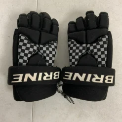 Used Brine YOUTH Lacrosse Gloves Junior Black 8"