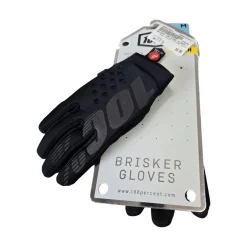 Used BRISKER 100 BIKER GLOVES Junior Gloves Black 7 1/2