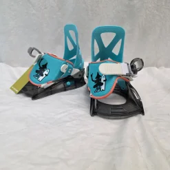 Used Burton BINDINGS Boys Binding Only Carolina Blue XS