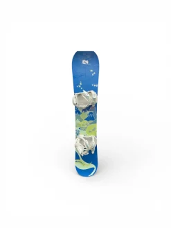 Used Burton BURTON 42 TWIN Boys Board/Binding Neon Green And Royal Blue 119 cm