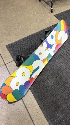 Used Burton CHICKLET W/ BINDINGS Girls Board/Binding Pink 120 cm