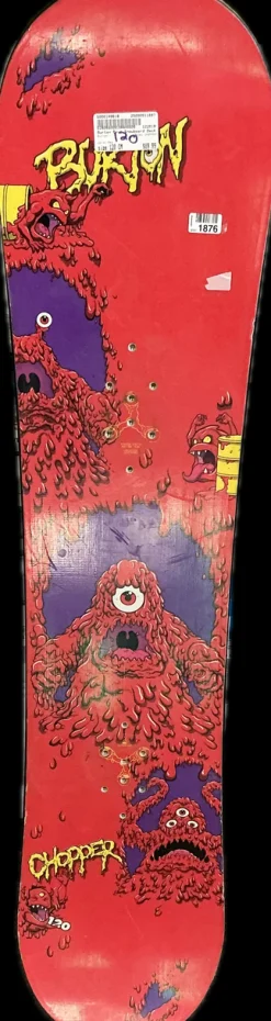 Used Burton CHOPPER Boys Snowboard Only Red 120 cm