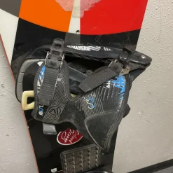 Used Burton Clash Snowboard + Flow Bindings Black And Red 154 cm
