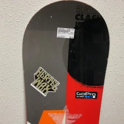 Used Burton Clash Snowboard + Flow Bindings Black And Red 154 cm