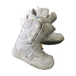 Used Burton COCO WOMENS SNOWBOARD BOOTS Womens Snowboard Boots White Senior 7.5