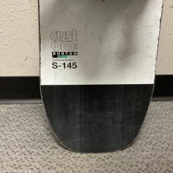 Used Burton CUSTOM S Boys Board/Binding White And Black 145 cm