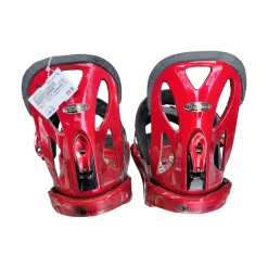 Used Burton CUSTOM SNOWBOARD BINDINGS Mens Binding Only Red LG