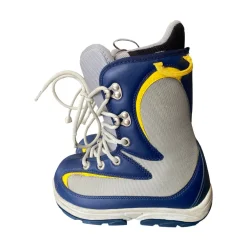 Used Burton FOUNDATION YOUTH Boys Snowboard Boots Navy Blue Junior 03