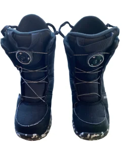 Used Burton GROM BOA Boys Snowboard Boots Black Junior 02
