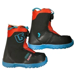 Used Burton GROM BOA Boys Snowboard Boots Black Junior 03