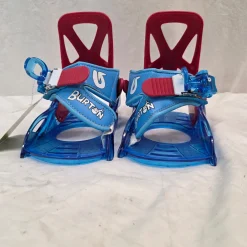 Used Burton GROM Boys Binding Only Royal Blue XS