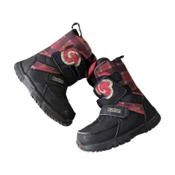 Used Burton GROM BOYS SB BOOTS YTH 3 Boys Snowboard Boots Black Junior 03