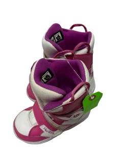 Used Burton GROM Girls Snowboard Boots Pink Youth 13.0