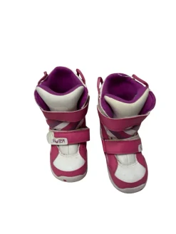 Used Burton GROM Girls Snowboard Boots Pink Youth 13.0