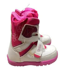Used Burton GROM Girls Snowboard Boots Pink Youth 13.0