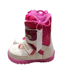 Used Burton GROM Girls Snowboard Boots Pink Youth 13.0