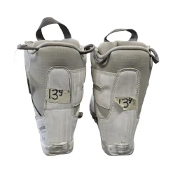 Used Burton GROM YOUTH 13 SB BOOTS Girls Snowboard Boots White Youth 13.0