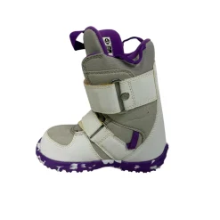 Used Burton MINI GROM Girls Snowboard Boots Purple Youth 11.0