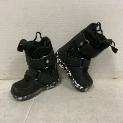 Used Burton MINI-GROM Boys Snowboard Boots Black Youth 09.0