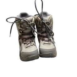Used Burton MOTO KIDS Boys Snowboard Boots Grey Junior 05