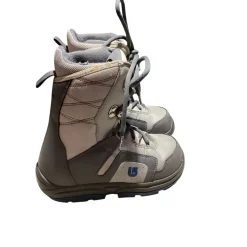 Used Burton MOTO KIDS Boys Snowboard Boots Grey Junior 05