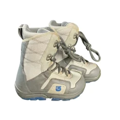 Used Burton MOTO KIDS Boys Snowboard Boots Grey Junior 02
