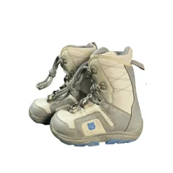 Used Burton MOTO KIDS Boys Snowboard Boots Grey Junior 02