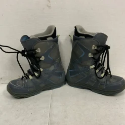 Used Burton MOTO Womens Snowboard Boots Navy Blue Senior 10