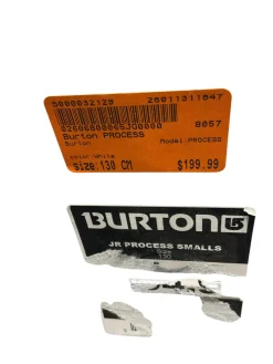 Used Burton PROCESS Boys Snowboard Only White 130 cm